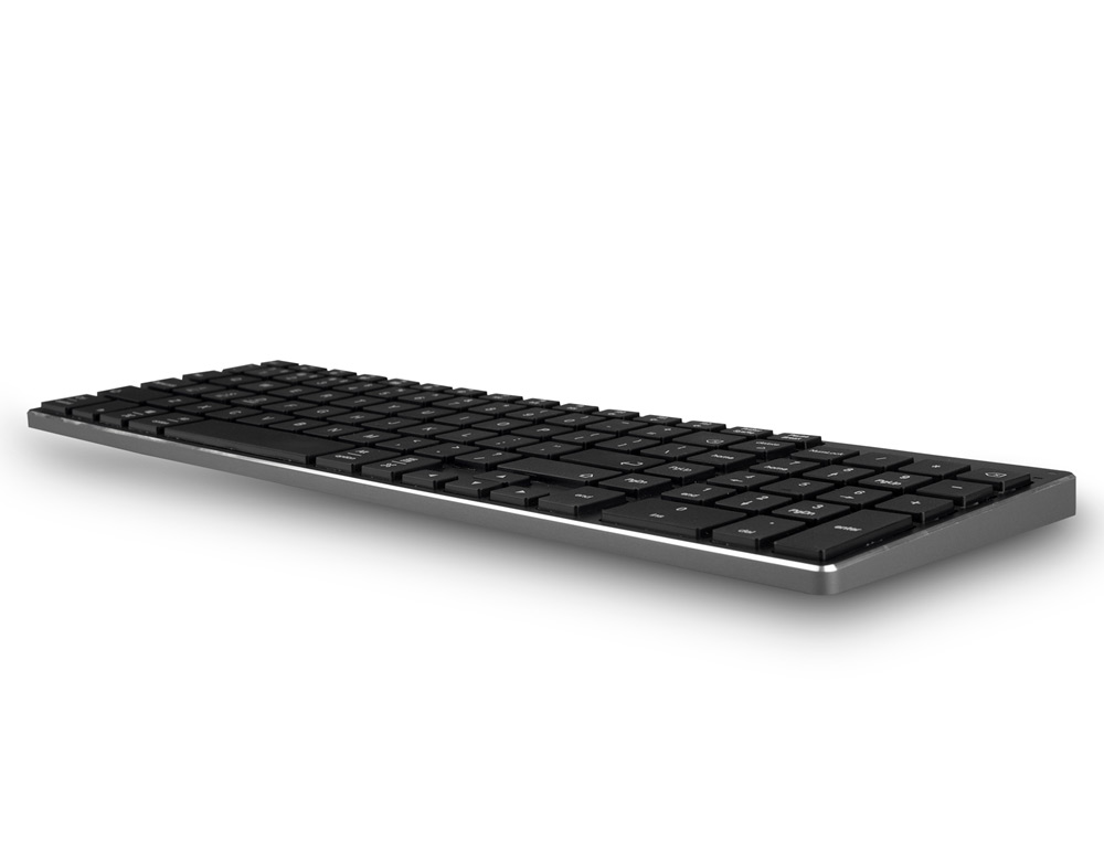 TECLADO NGS FORTUNE MULTIMODE INALAMBRICO 12 TECLAS MULTIMEDIA COLOR ALUMINIO 364X116X14 MM